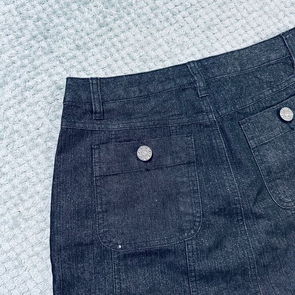 vintage y2k low rise cato super dark wash blue/black micro mini skirt 4 - Picture 5 of 8
